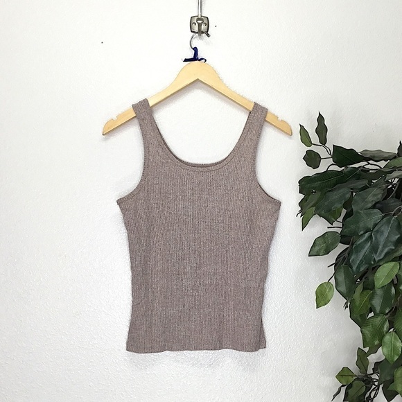 Primark Cares Ribbed Tan Knit Tank Top - Picture 1 of 4